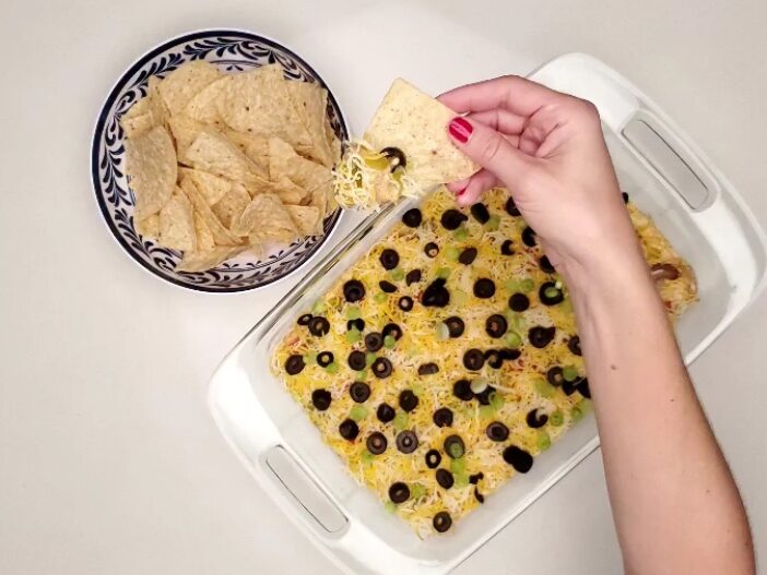 seven layer bean dip